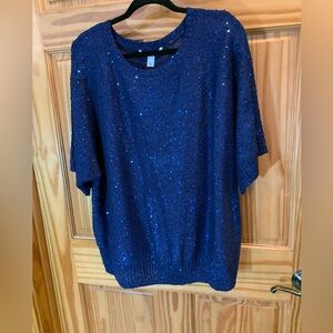 Sparkles galore! Women's Blue Sweater